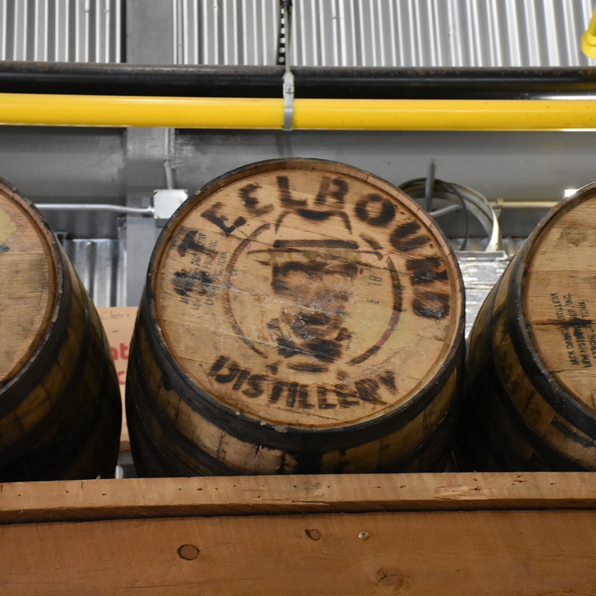 Barrels at Steelbound Brewery & Distillery