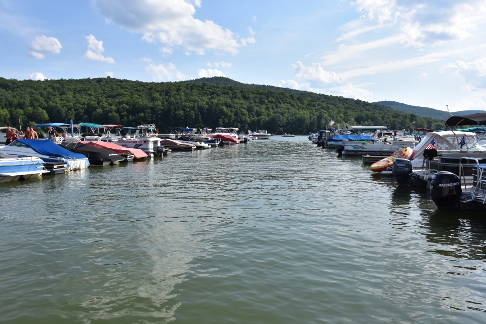 Boats docked at Onoville Marina Park