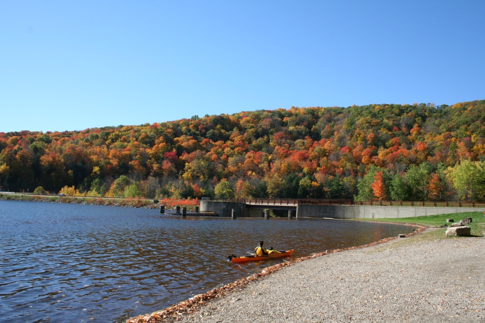 Kayaker on Quaker Lake