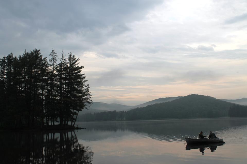 Boater on Red House Lake