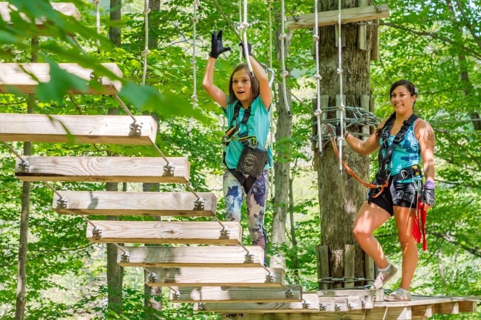 Mom and daughter on Sky High Adventure Park