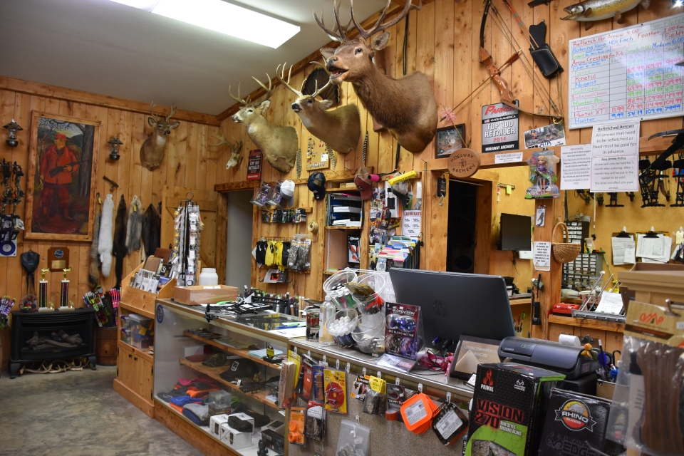 Front counter at Hide-A-Way Archery