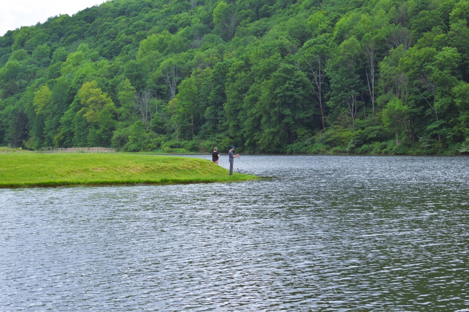 Fishing at New Albion Lake