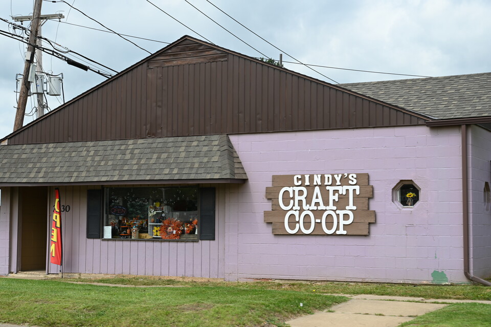 Outside of Cindy's Craft Co-op in Olean