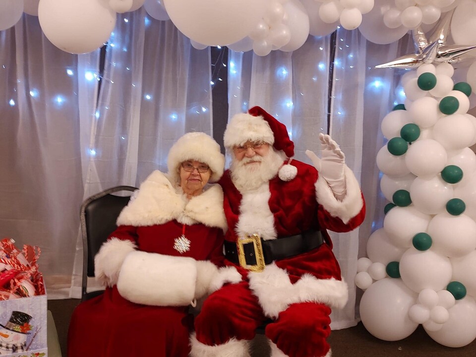 Santa and Mrs. Claus at Great Valley Firehall