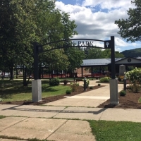 An entry way at Lincoln Park in Olean, NY