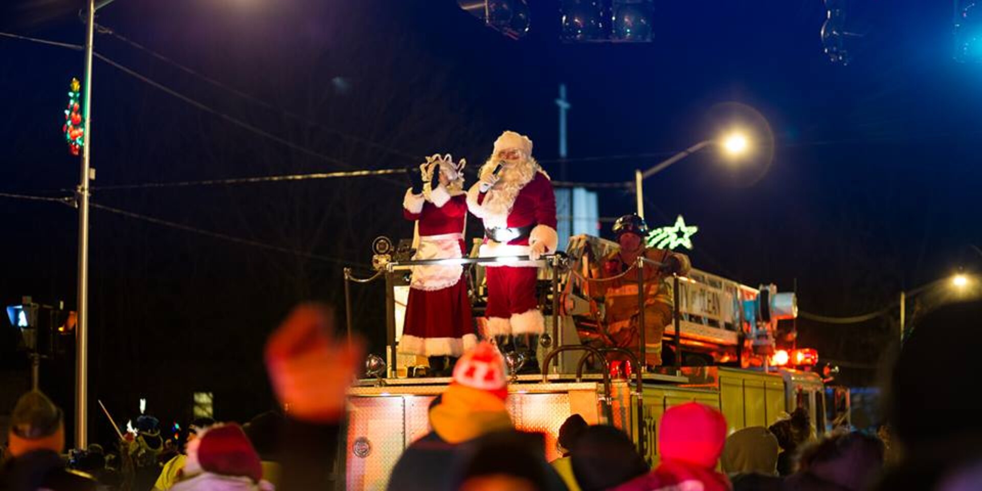 Santa and Mrs. Claus at Santa Claus Lane Parade