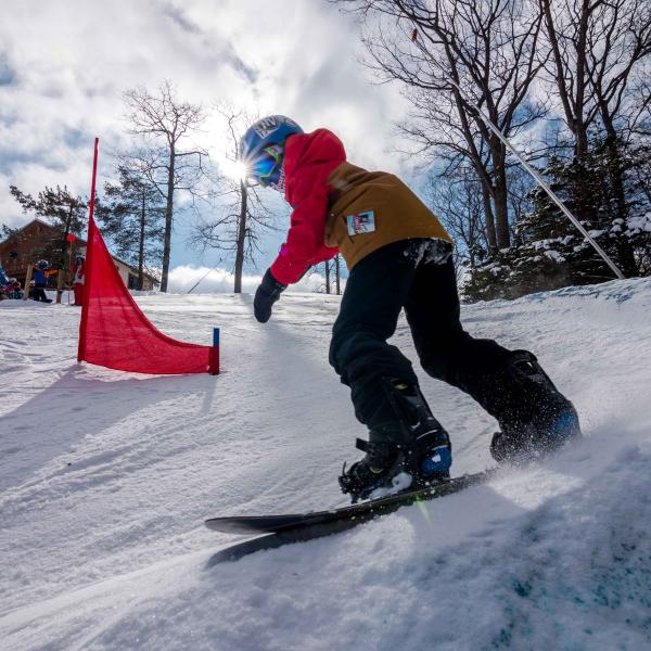 Snowboarder at Holiday Valley Resort