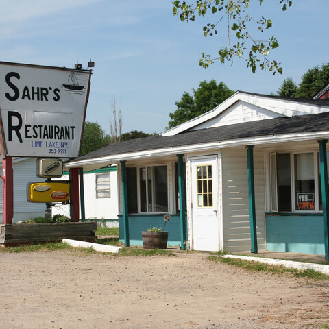 Outside the Sahr's Restaurant