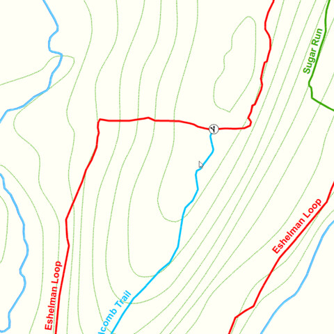 Part of Map of Pfeiffer Nature Center's Eshelman Property