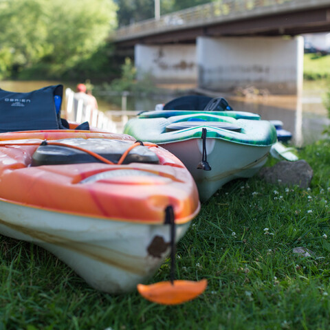 Kayaks along the Allegheny River