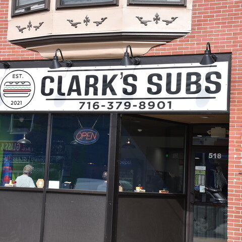 Entrance to Clark's Subs in Olean