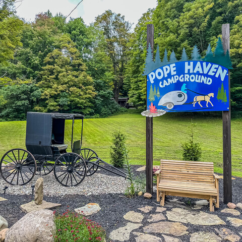 Pope Haven Welcome Sign