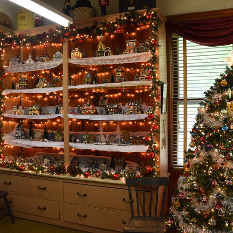 Christmas decor in the Fannie Bartlett House