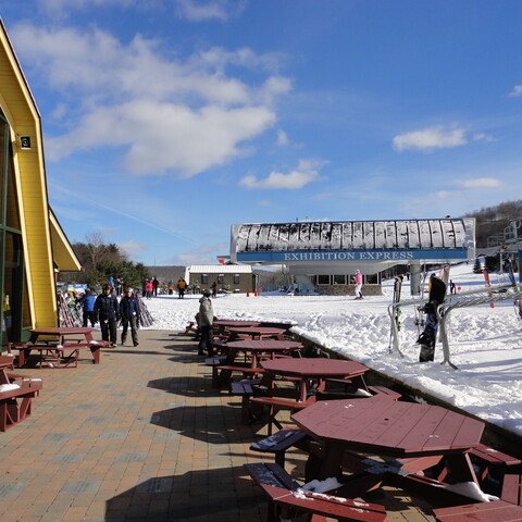 Outside HoliMont at the Main Chalet