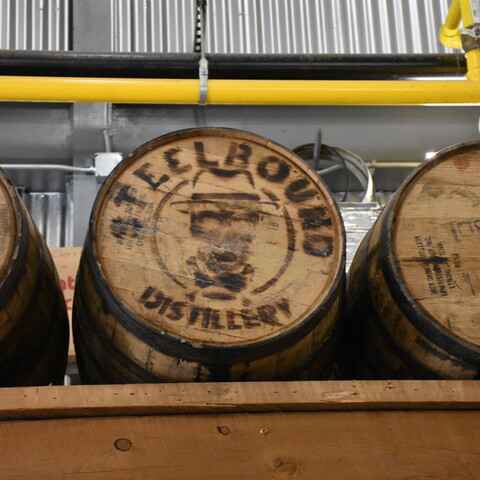 Barrels at Steelbound Brewery & Distillery