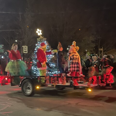 Float at the Santa Claus Lane parade