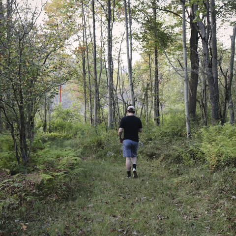 Walking the trail through Pfeiffer Nature Center