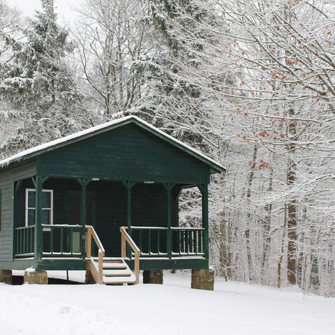 Winter Cabin at Allegany State Park